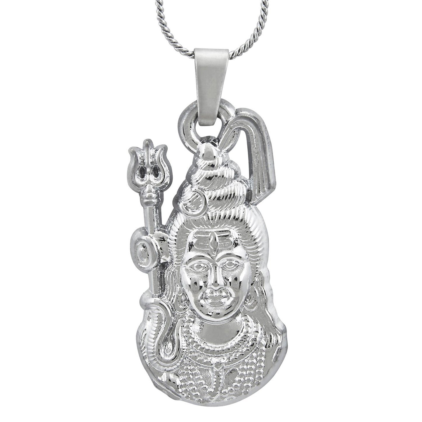 Shiva Shankar Silver Unisex Pendant (SJ_2215)