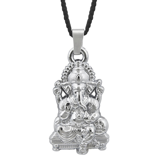 Ganesha Silver Unisex Pendant (SJ_2218)