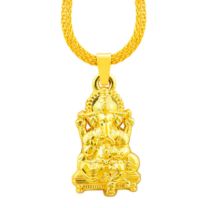 Ganesha Gold Unisex Pendant (SJ_2225)