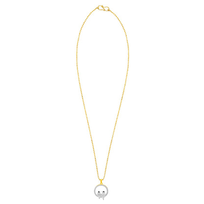 Gold Plated Love Birds Pendant With Chain (SJ_2241)