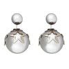 Metallic  Double Pearl Bubble Studs Earring (SJ_224)