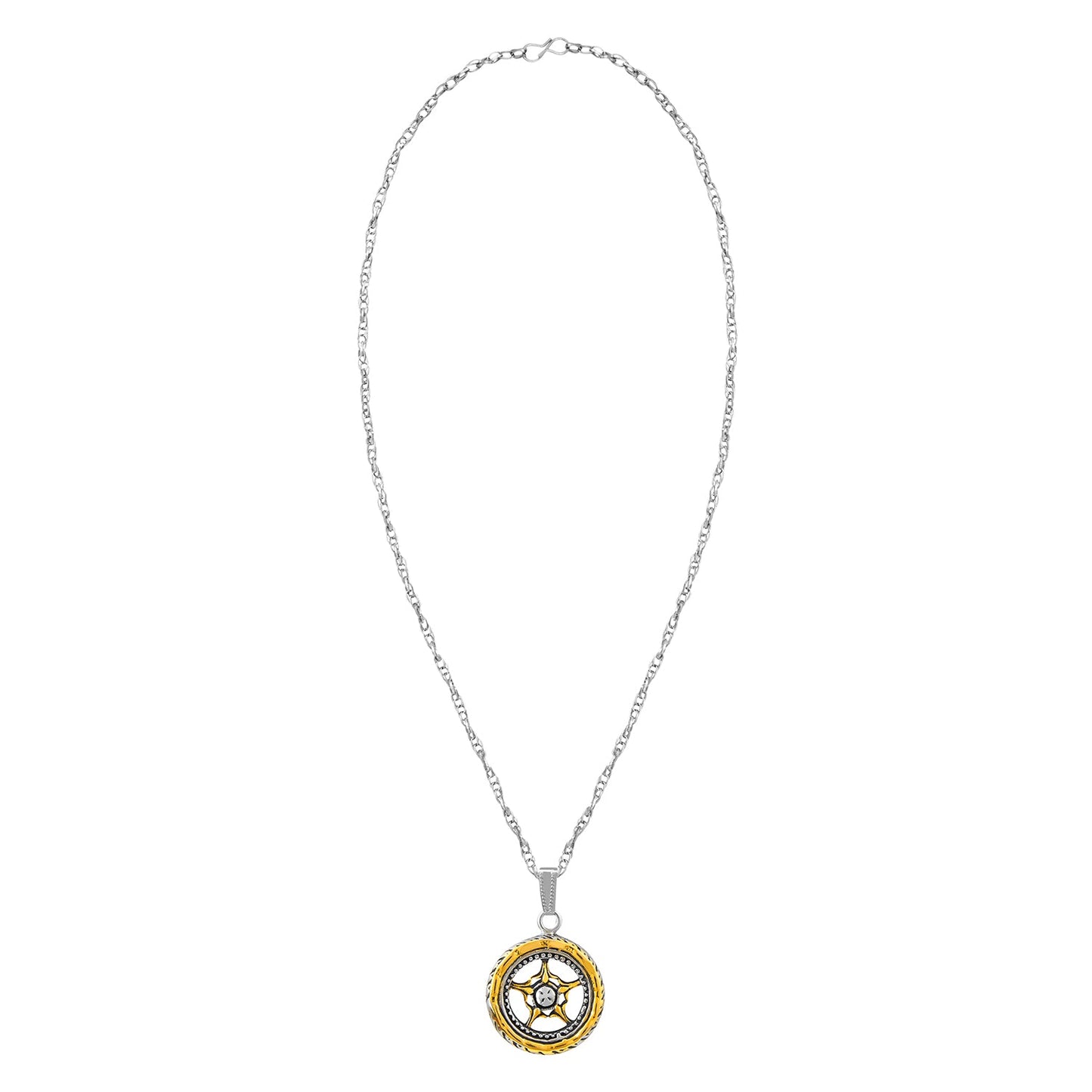 Unisex Sailor Sailor Wheel Pendant Necklace (SJ_2255)