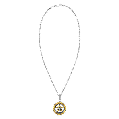 Unisex Sailor Sailor Wheel Pendant Necklace (SJ_2255)