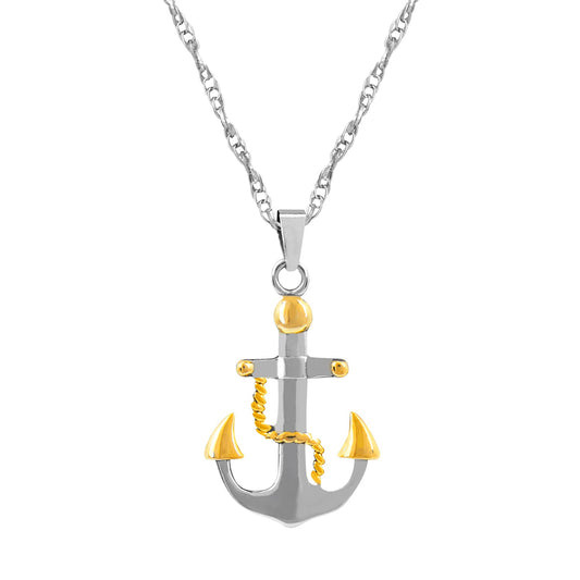 Unisex Anchor Pendant Necklace (SJ_2257)