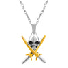 Unisex Pirate Skull Pendant Necklace (SJ_2259)