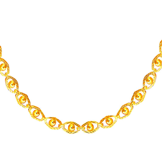 24K Gold Link Chain For Men And Women (SJ_2267) - Shining Jewel