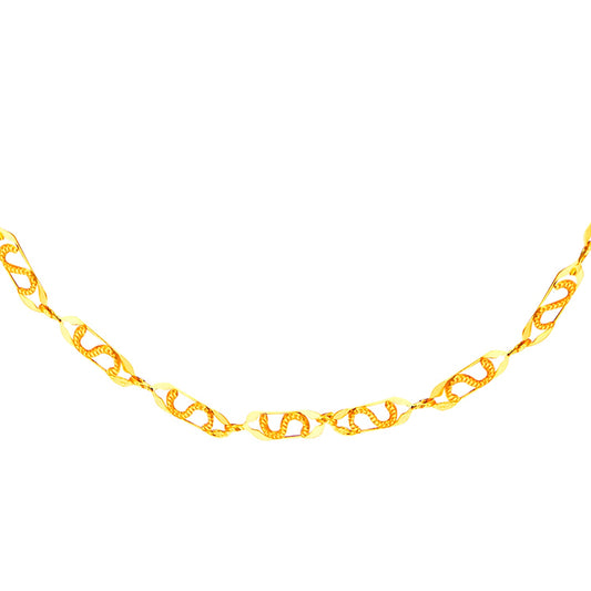 24K Gold Link Chain For Men And Women (SJ_2268) - Shining Jewel