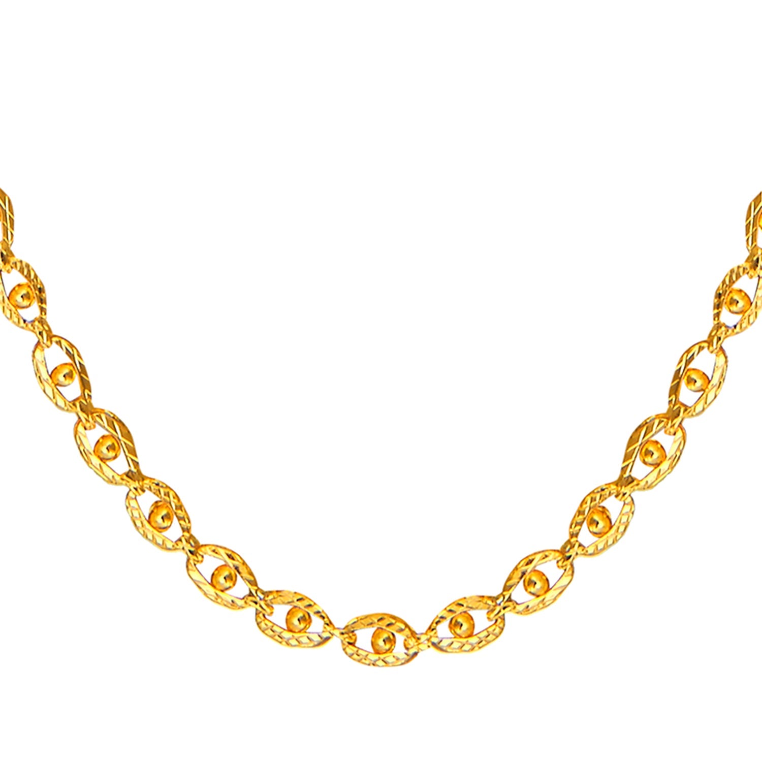 24K Gold Link Chain For Men And Women (SJ_2269) - Shining Jewel