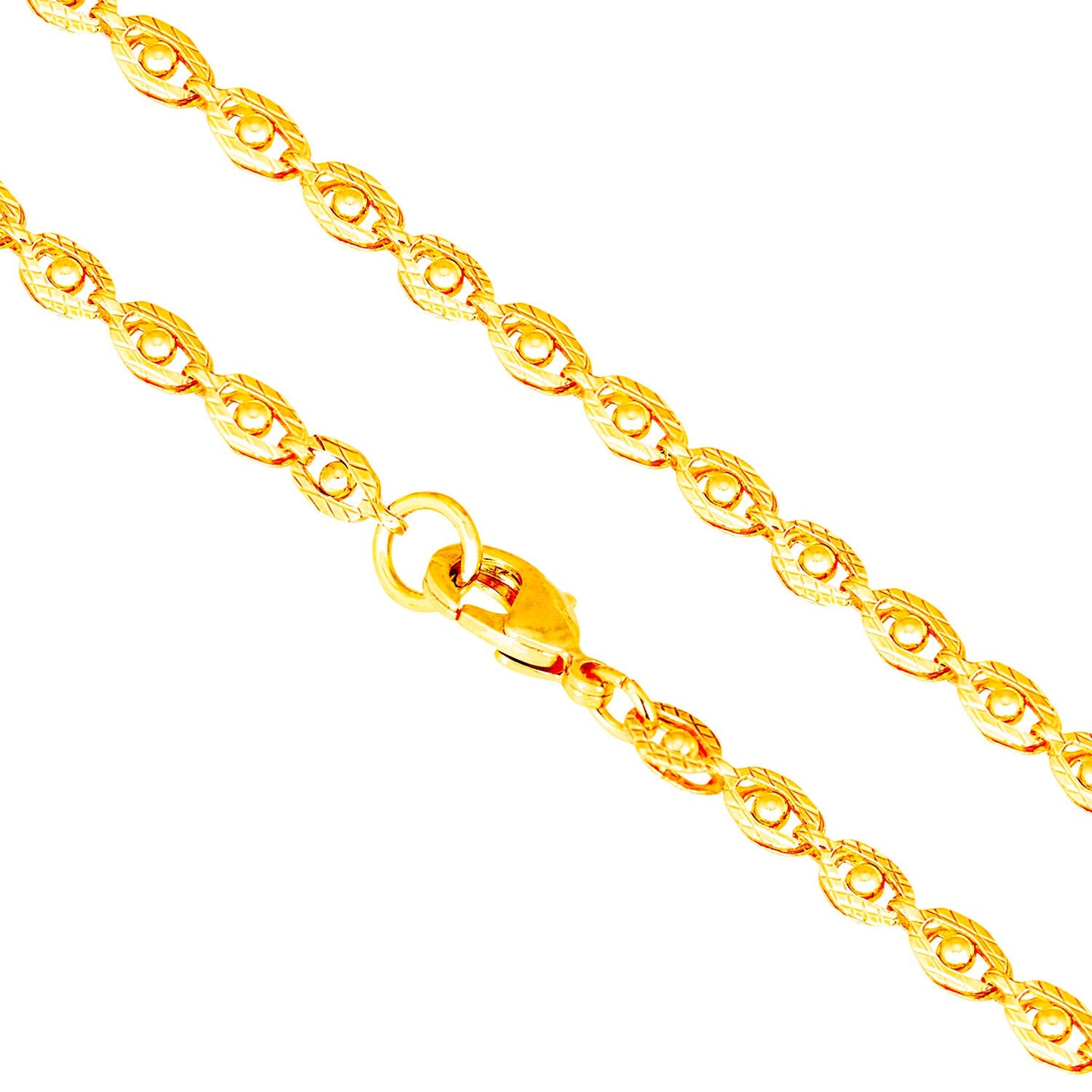 24K Gold Link Chain For Men And Women (SJ_2269)