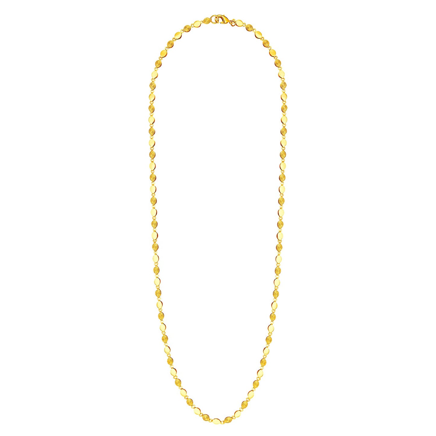 24K Gold Link Chain For Men And Women (SJ_2272)