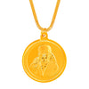 24K Gold Plated Sai Baba Coin Pendant and Necklace (SJ_2278)