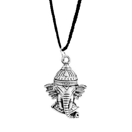 Ganesha Silver Unisex Pendant (SJ_2283)