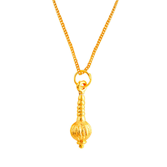 22K Gold Hanuman Gada Pendant For Men (SJ_2287)