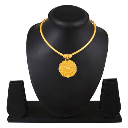 24K Gold Plated Traditional Thushi Pipe Necklace For Women (SJ_2295)