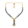 24K Gold Plated Traditional  Black Beads Thushi Mangalsutra Necklace For Women (SJ_2301)