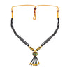 24K Gold Plated Traditional Black Beads Thushi Mangalsutra Necklace For Women (SJ_2302)