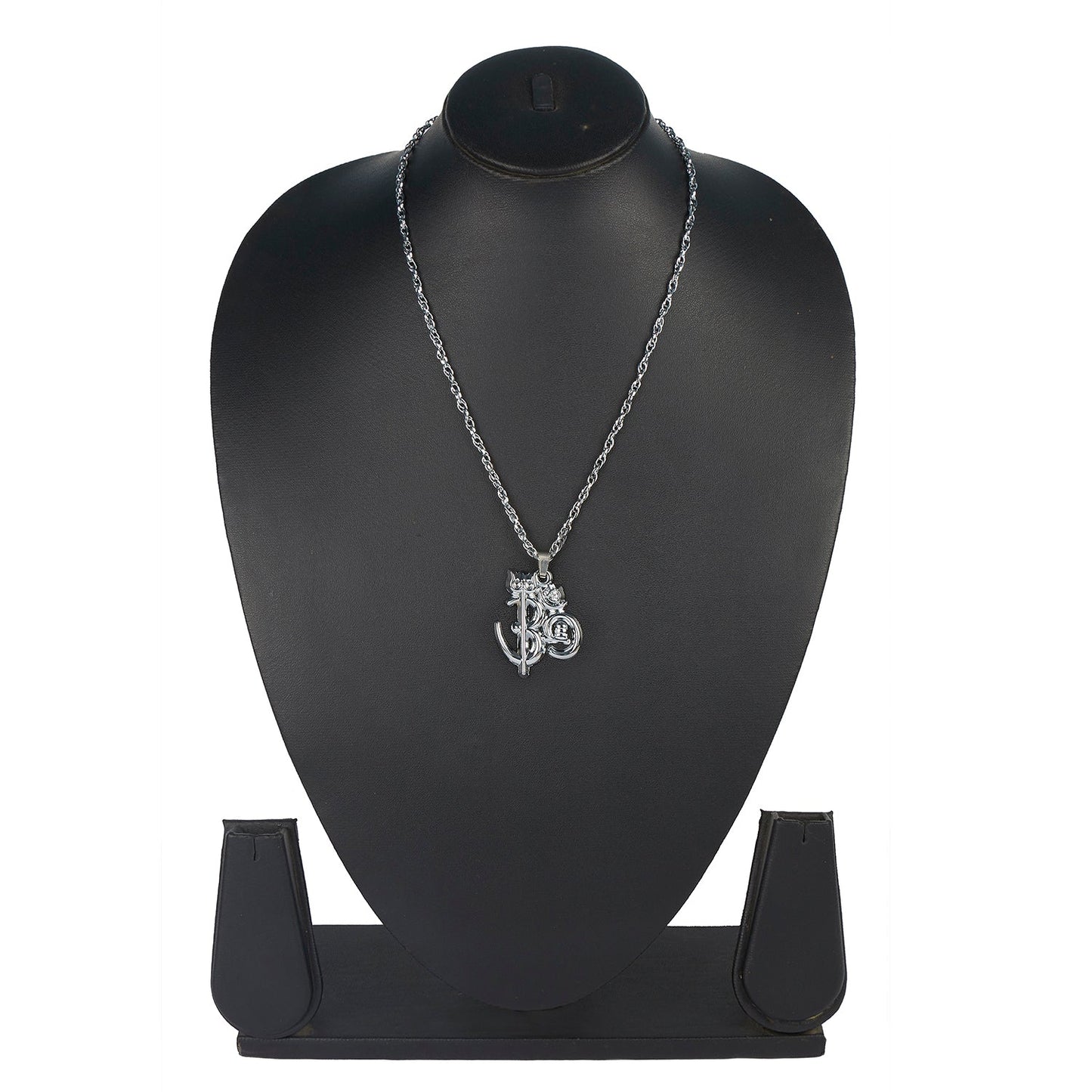 Silver Pendant Necklace With Trishul And Shivling For Men (SJ_2321)