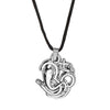 Silver Pendant Necklace With Om Ganesh For Men (SJ_2324)