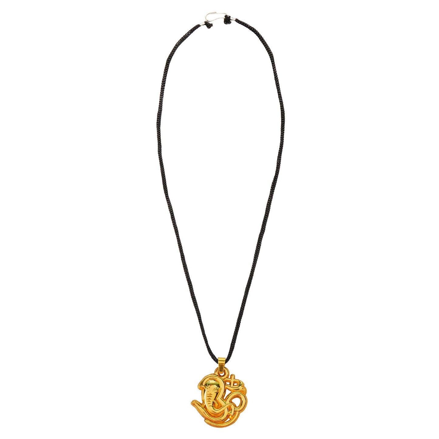 Gold Pendant Necklace With Om Ganesh For Men (SJ_2326)