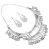 925 German Silver Bohemian Gypsy Coin Necklace Set For Women (SJ_2336)