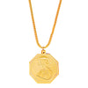 24K Gold Plated Shivaji Maharaj And Rajmudra Coin Necklace For Men (SJ_2351)