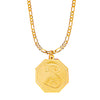 24K Gold Plated Shivaji Maharaj And Rajmudra Coin Necklace For Men (SJ_2352)