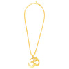 24K Gold Plated Om Pendant Necklace for Men (SJ_2356)