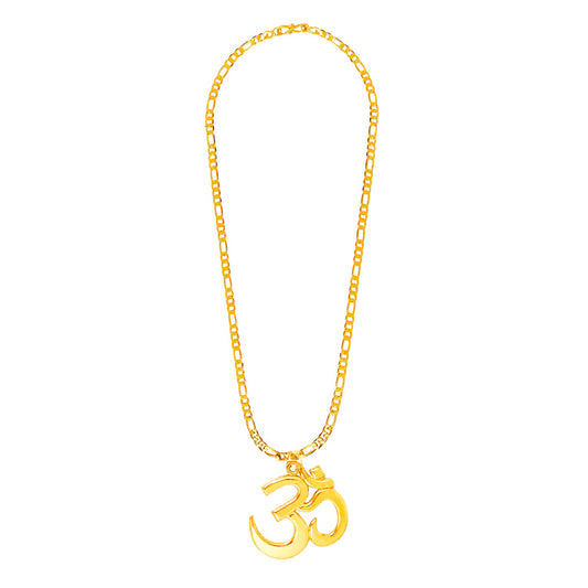 24K Gold Plated Om Pendant Necklace for Men (SJ_2357)