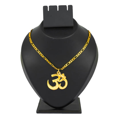24K Gold Plated Om Pendant Necklace for Men (SJ_2357)