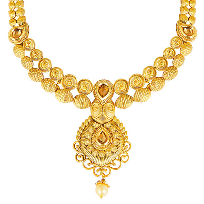 22K Traditional Gold Complete Full Jewellery Necklace Set for Women (SJ_2364)