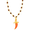 24K Gold Plated Shivaji Maharaj Jagdamba Talwar Rudraksha Necklace For Men (SJ_2370)