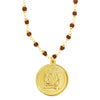 24K Gold Plated Panch Mukhi Hanuman Rudraksha Coin Necklace For Men (SJ_2377)