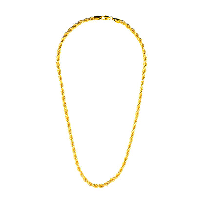 14K 24 inches Gold Plated Imported Quality Twisted Rope Chain for Men & Women (SJ_2409) - Shining Jewel