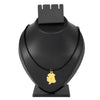 24K Gold Plated Lord Ganesha Pendant with Black Cord Necklace for Men (SJ_2452)