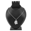 925 Silver Rhodium Lord Ganesha Pendant with Silver Chain Necklace for Men (SJ_2453)