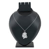 925 Silver Rhodium Lord Ganesha Pendant with Silver Chain Necklace for Men (SJ_2454)