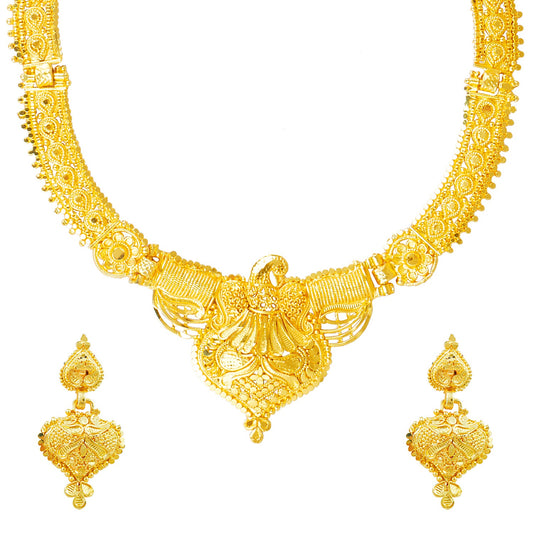 Traditional 22K Gold Plated Hi Micron Jewellery Set for Women (SJ_2647)