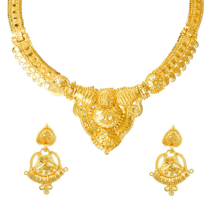 Traditional 22K Gold Plated Hi Micron Jewellery Set for Women (SJ_2648)