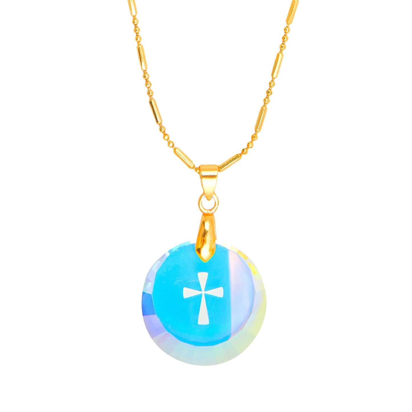 Swarovski Cross Pendant with Chain Necklace for Men & Women (SJ_2652)