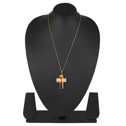 Swarovski Cross Pendant with Chain Necklace for Men & Women (SJ_2653)