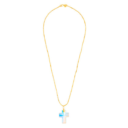 Swarovski Cross Pendant with Chain Necklace for Men & Women (SJ_2655)