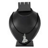 Silver Plated Lord Krishna Pendant With Black Thread/Chord for Men & Boys (SJ_2659)