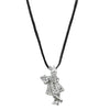 Silver Plated Lord Krishna Pendant With Black Thread/Chord for Men & Boys (SJ_2663)