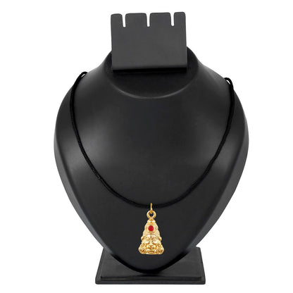 24K Lord Hanuman Pendant with Black Thread/Chord for Men & Boys (SJ_2666)