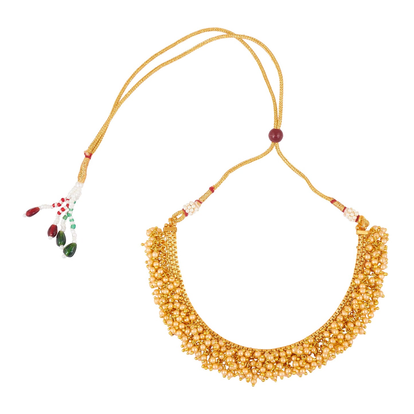 Traditional Gold Jewellery Necklace Set 22K with Earrings for Women & Girlss (SJ_2683)