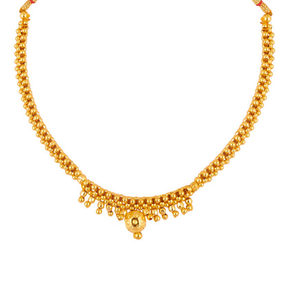 24K Gold Plated Traditional  Thushi Necklace For Women & Girls (SJ_2684)