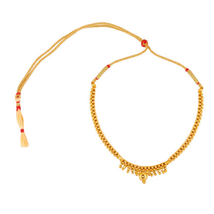 24K Gold Plated Traditional  Thushi Necklace For Women & Girls (SJ_2684)