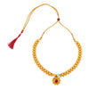 24K Gold Plated Traditional Thushi Necklace For Women (SJ_2685)