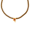 24K Gold Plated Traditional  Black Beads Thushi Mangalsutra Necklace For Women (SJ_2686)