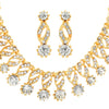 24K CZ Studded and Austrian Crystal Pearl Jewellery Necklace Set For Women (SJ_2693)